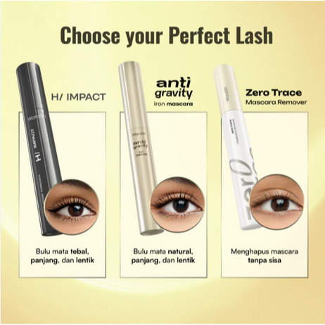 WARDAH- Anti - Gravity Iron Mascara Natural Volumizing & Lengthening || Zero Trace Mascara Remover