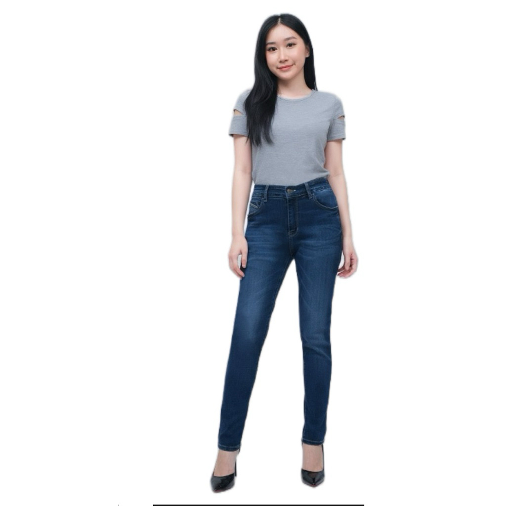 CELANA PENSIL HW OXANA BLUE KANCING 1 SOFTJEANS STRETCH MISS 2000( 9005)