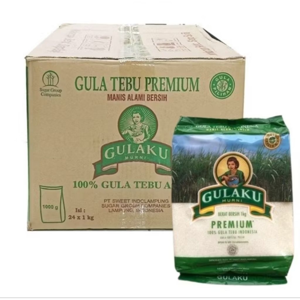 Gulaku Gula Tebu Hijau Premium 1kg 1 Karton