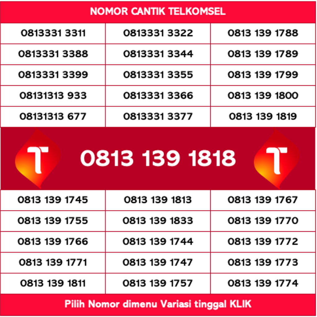Kartu Perdana Telkomsel Nomor Cantik 11 Digit 4G 5G - Bonus 3GB