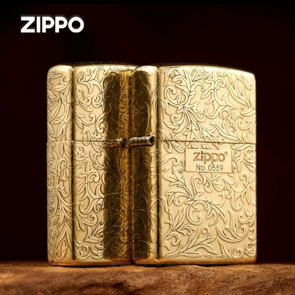 Zippo Original Arabesque Engraving Gold