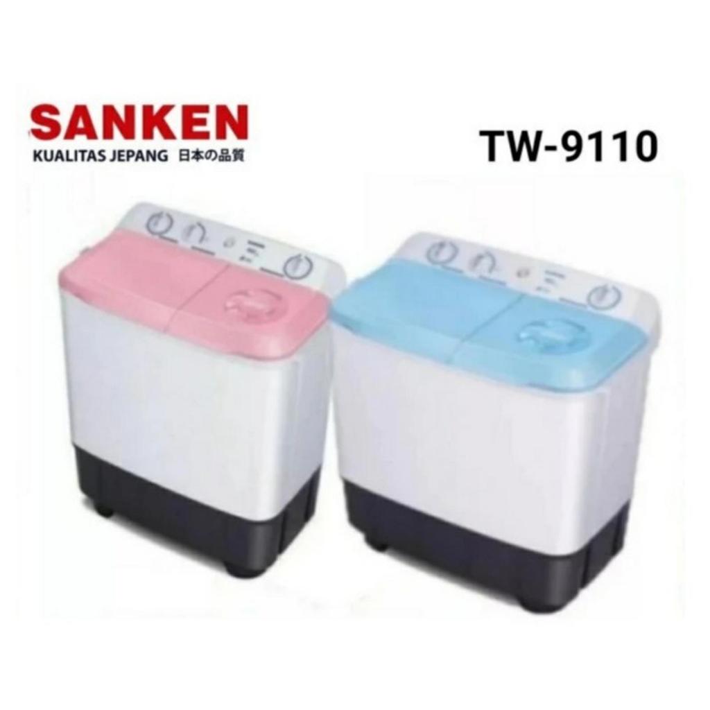 SANKEN MESIN CUCI  9KG TW-9110PK Mesin Cuci 2 Tabung 9110PK Garansi Resmi