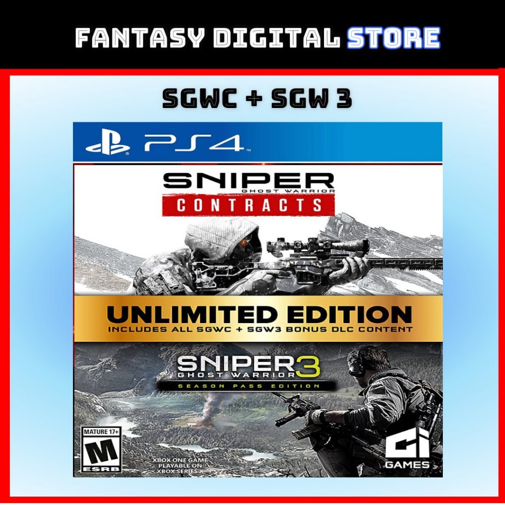 Sniper Ghost Warrior Contracts + Sniper ghost warrior 3 Unlimited PS4 PS5 Digital