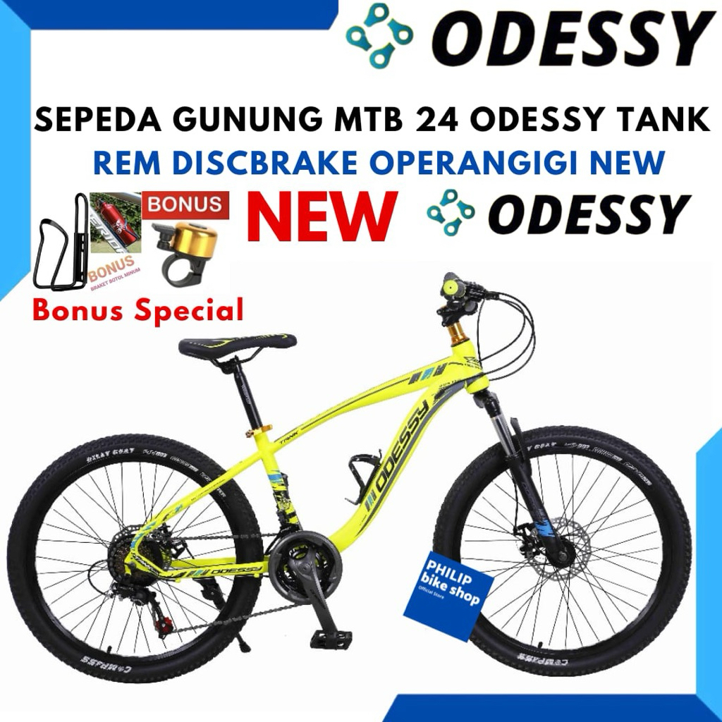 Sepeda Gunung 24 MTB ODESSY TANK Rem Discbrake Operangigi New