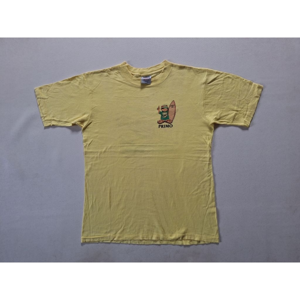 TSHIRT KAOS VINTAGE PRIMO BEER 1985 TAG BY ONEITA ORIGINAL 100%