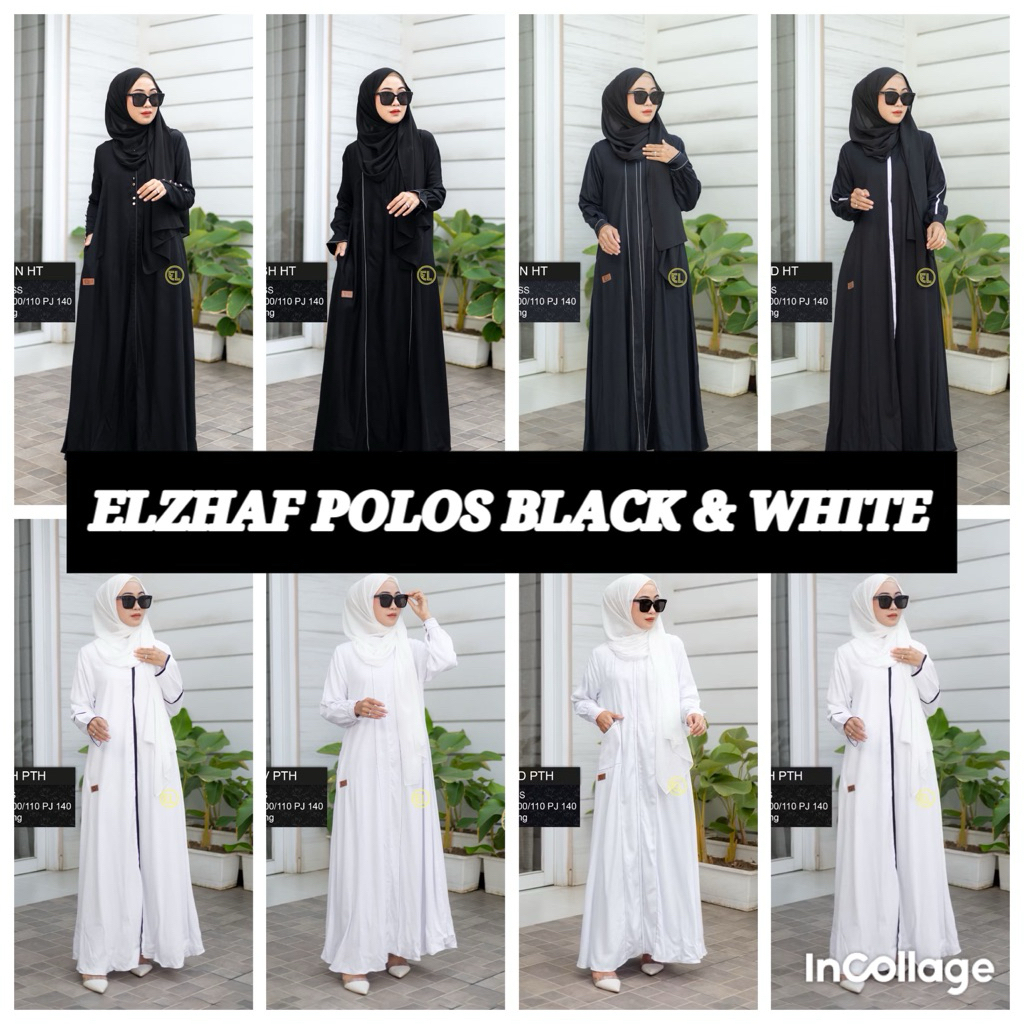 TWILL ELZHAF // ELZHAF BATIK HITAM PUTIH SERIES // DRESS UMROH // GAMIS TWILL ORI ELZHAF PEKALONGAN