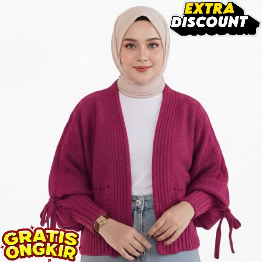 Balero Namie Cardigan Rajut Knitwear model Batwing korean style