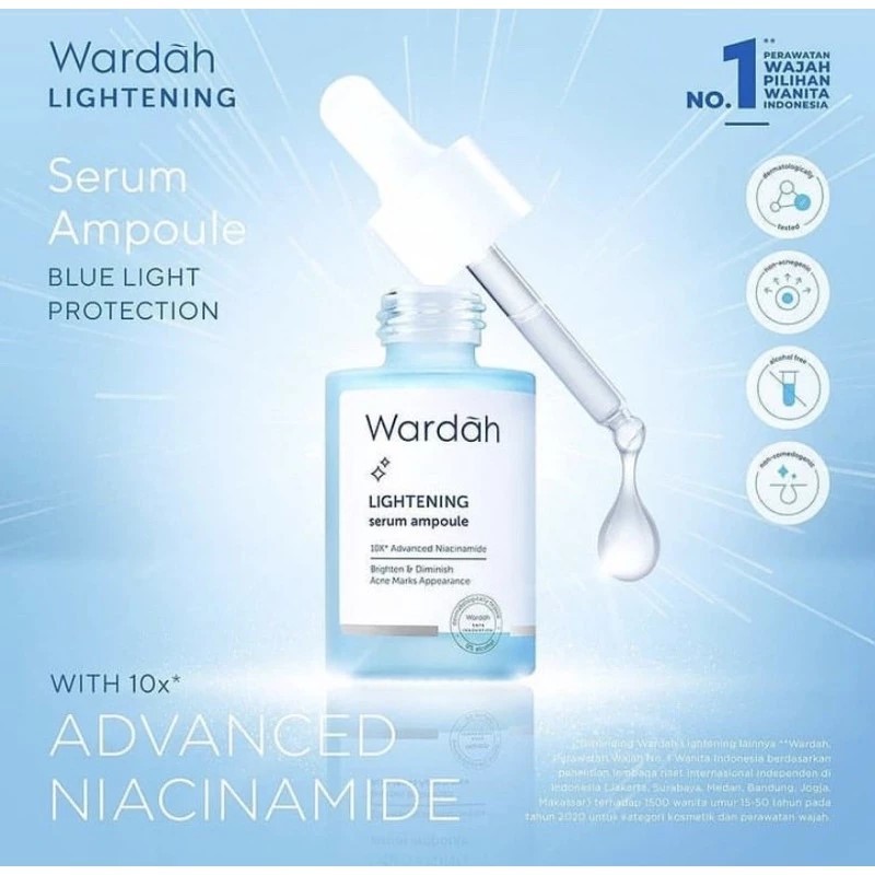 Wardah Lightening Serum Ampoule 15Ml[share injaar/repack] Mencerahkan Kulit Wajah Secara Merata