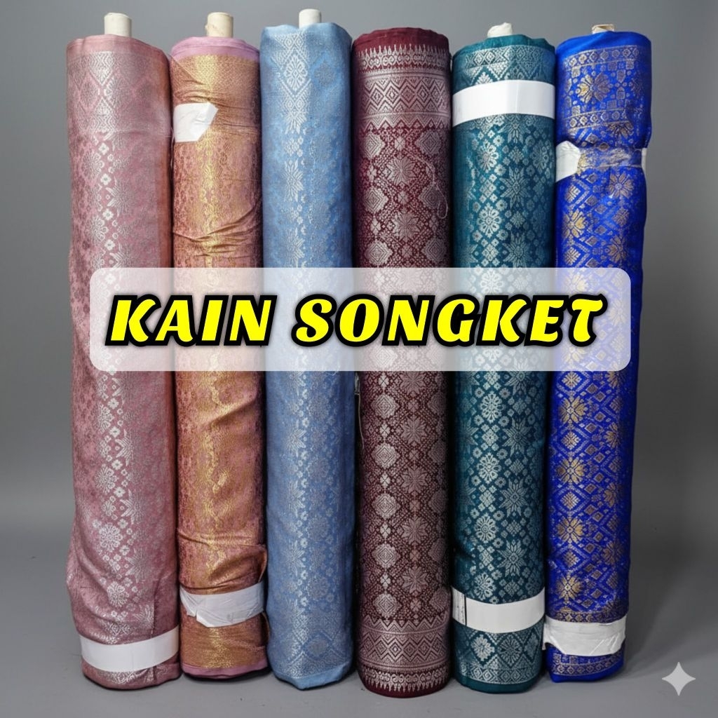 SONGKET PALEMBANG || KAIN SONGKET || SONGKET METERAN || BAHAN SONGKET || BAHAN ROK SONGKET || SONGKE