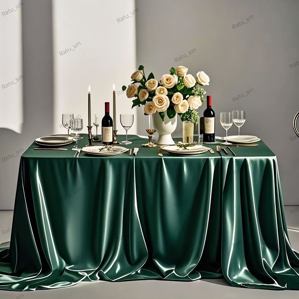 Taplak Meja Kain Table Runer Set Segi Empat Dekorasi Meja Pesta