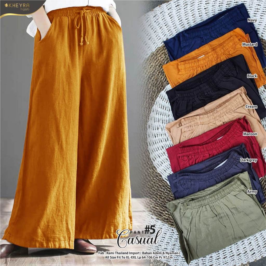 Casual Pant#5 Original Kheyra Hijab Celana Matt Rami Thailand Import