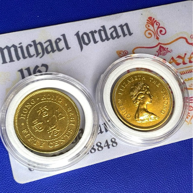 Koin Hongkong Koleksi kuno Jadul 50 cents dijamin asli