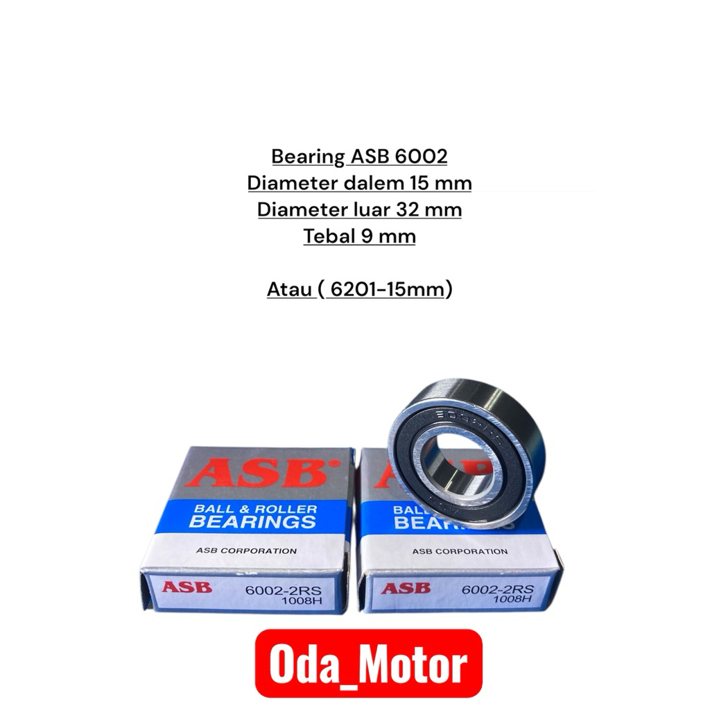 Bearing Laher Laker ASB 6002-15 mm/ 6201 - 15 mm