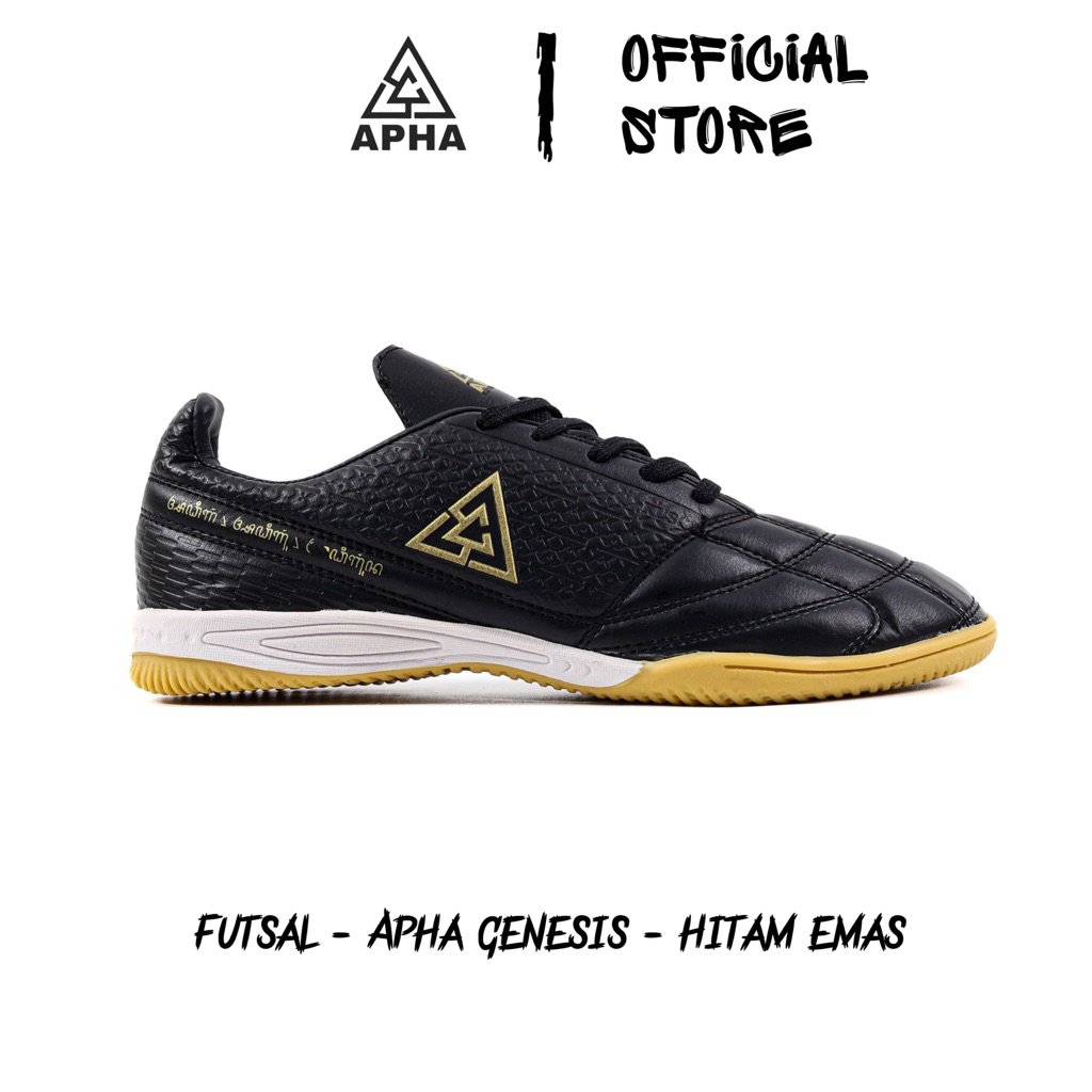APHA - Sepatu Futsal Apha Genesis Hitam Emas