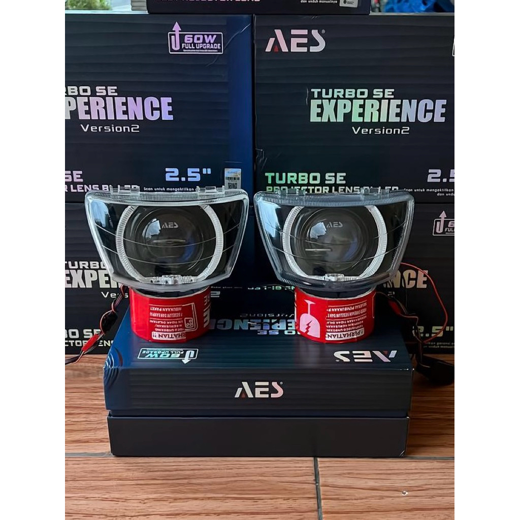 LAMPU BILED FIZ R SET REFLEKTOR/BILED AES TURBO EXPERIANCE DEMON RGB BLUETOOTH SET RELAY