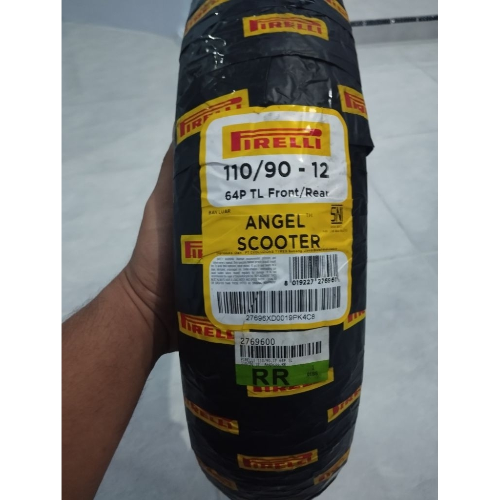 Ban Luar PIRELLI ANGEL SCOOTER Tubless 110/90-12