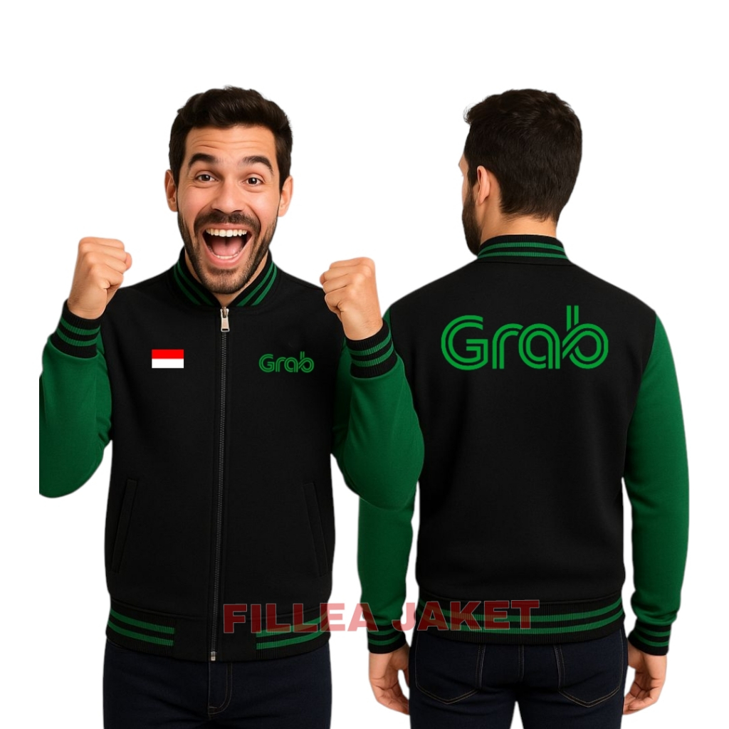 Jakcet varsity Baseball logo driver ojol grubb |jacket varsity driver ojol Grubb pria wanita