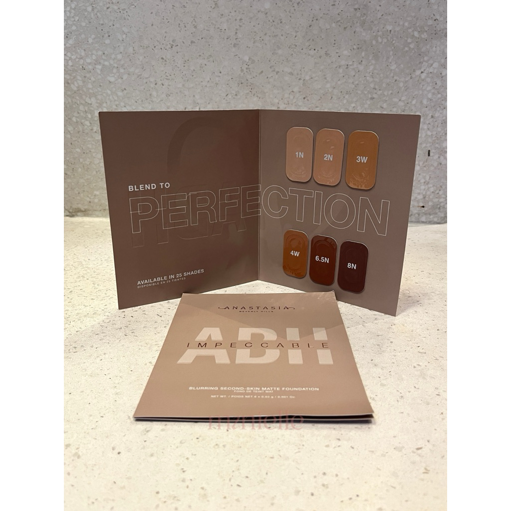 Sample Anastasia Beverly Hills ABH Impeccable Blurring Second Skin Matte Foundation