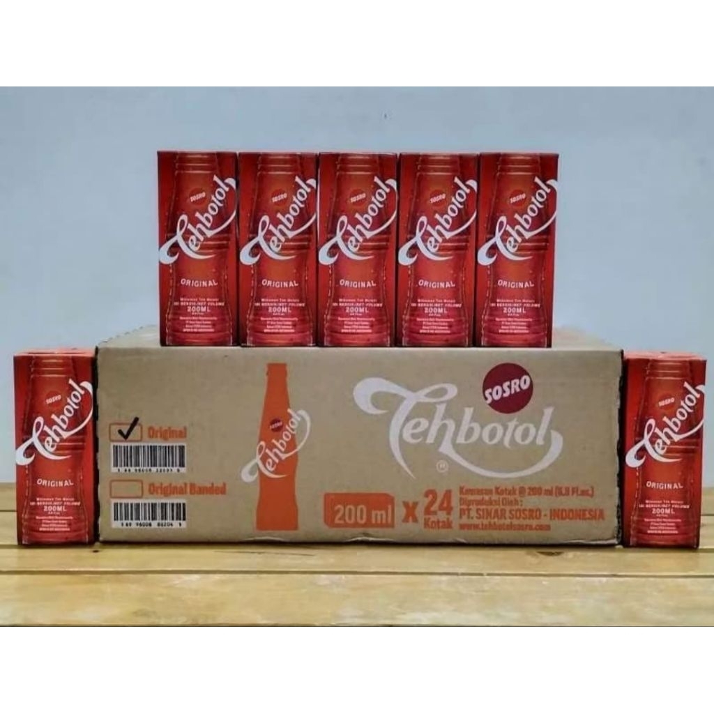 TEH BOTOL SOSRO KOTAK 1 Dus isi 24 pcs [Dusan]