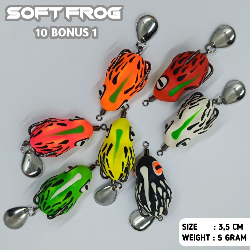 SOFT FROG 3,5 CM UMPAN CASTING UMPAN PANCING IKAN GABUS DAN TOMAN