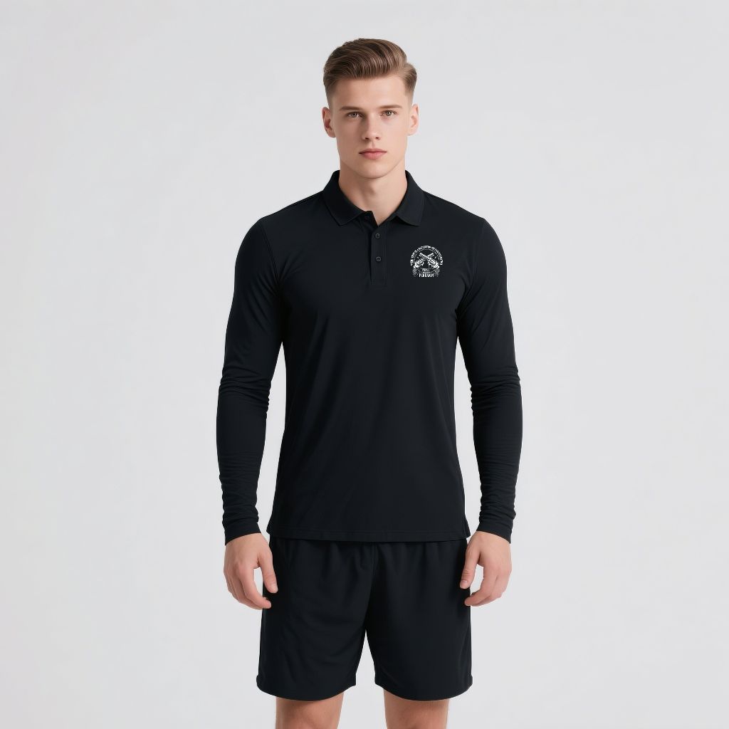 Madaha Polo shirt Dry Fit Kaos Kerah Lengan Panjang Jersey Olahraga Perbakin Of Concentration