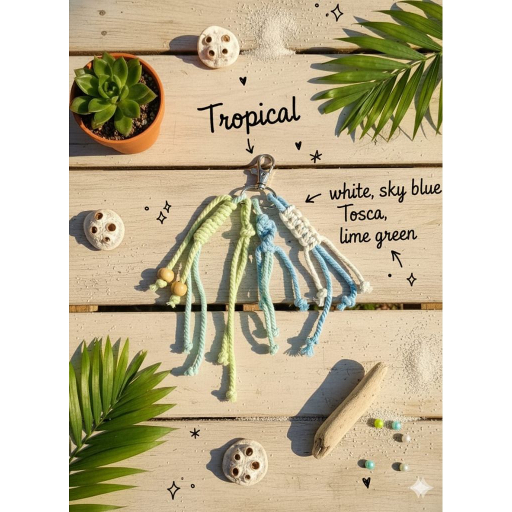 Keychain Macrame | Souvenir gantungan kunci macrame