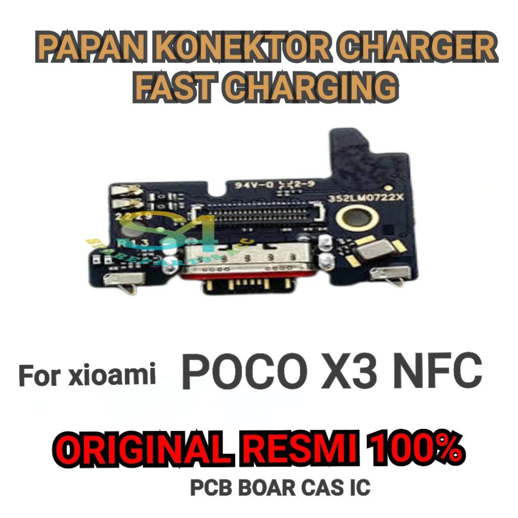 FLEXIBLE KONEKTOR XIOAMI POCO X3 NFC PAPAN KONEKTOR CHARGER CAS IC