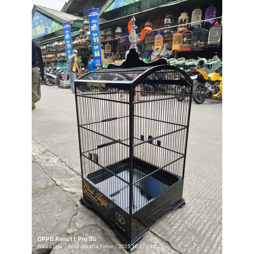 (GOJEK)KANDANG SANGKAR KOTAK KOSAN EBOD JAYA BLACK MASTER RUJI FIBER