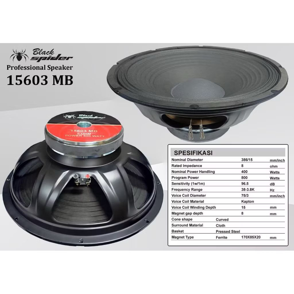 speaker Blackspider 15” BS 15603 MB