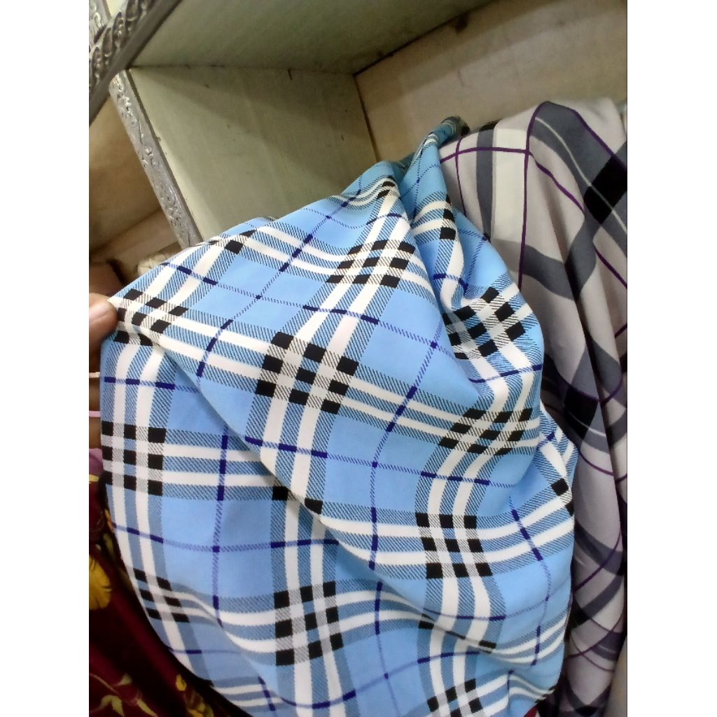 Kain/Bahan wolpis motif meteran//Bahan wolpeach kwalitas premium//Kain wolfis motif meteran(WK22)