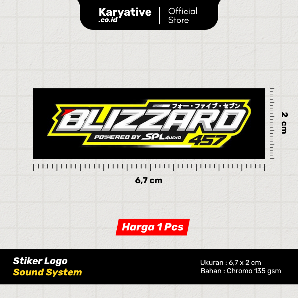 Stiker Sound System BLIZZARD AUDIO Terbaru