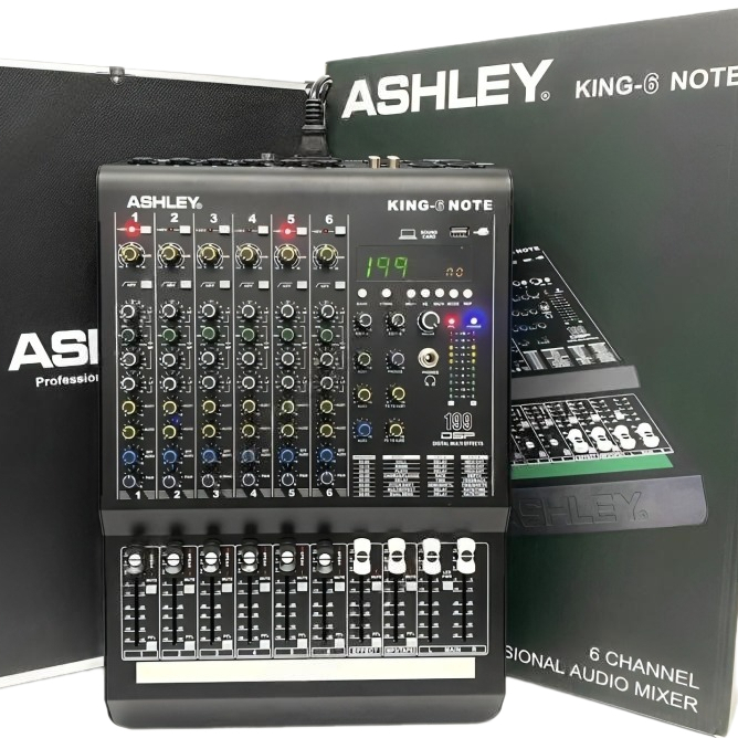 Mixer Audio Bluetooth Ashley King6 Note 6Channel/Mixer Audio Ashley King 6 Note 6Ch USB