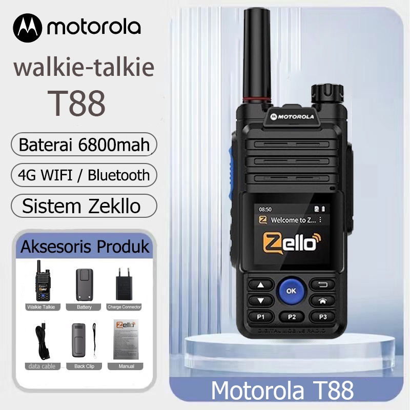 Motorola T88 Applicable To POC Zello Walkie Fleet HT Walkie Talkie POC 4G Global Handy Talky Wireles