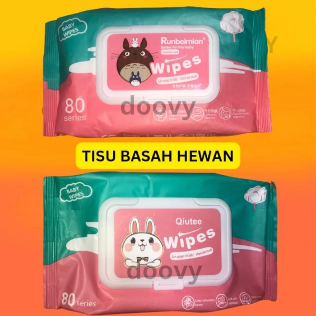 PET WIPES 80 PCS TISU BASAH KUCING TISU BASAH KUCING TISU BASAH HEWAN ISI 80 PCS TISU BASAH HARUM