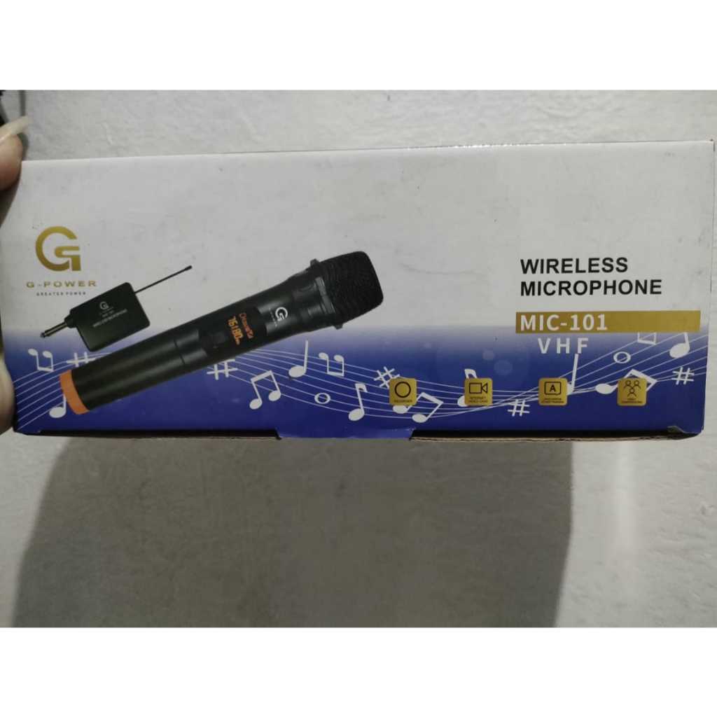 GPOWER MIC WIRELESS VHF 101 Professional Wireless Mic tanpa kabel - VHF