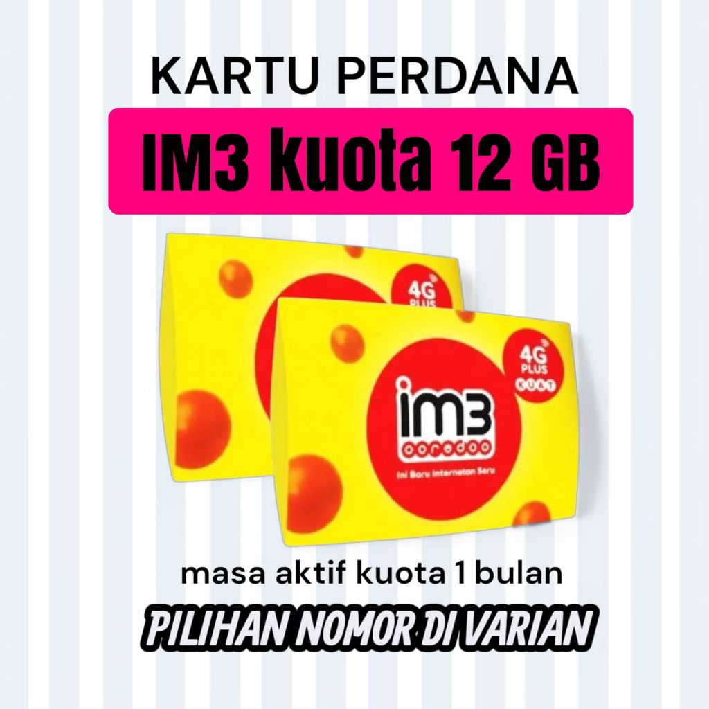Kartu perdana IM3 kuota 12 GB