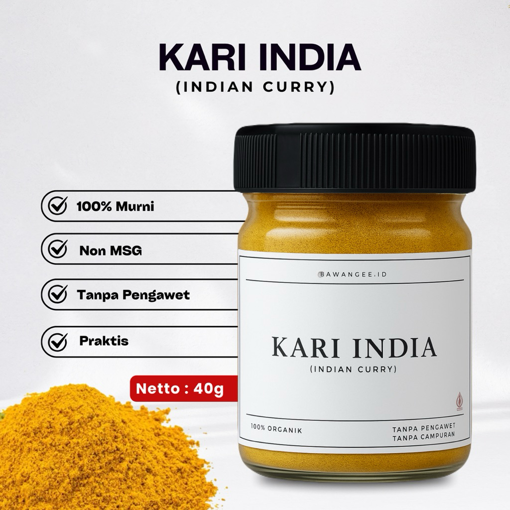 Kari Indian Bubuk - Indian Curry Asli Murni Organik 40g