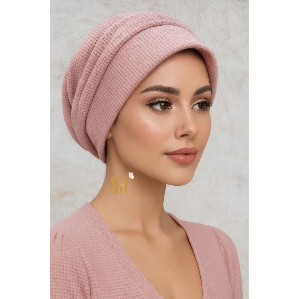 Sarada Turban Rempel Ciput Instan Bahan Kaos Waffle Premium