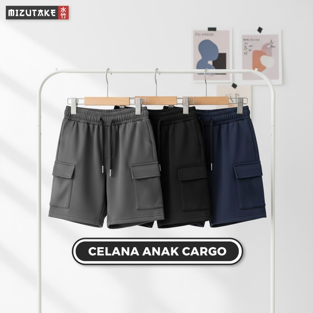 MIZUTAKE Celana Cargo Anak Cewek Kekinian
