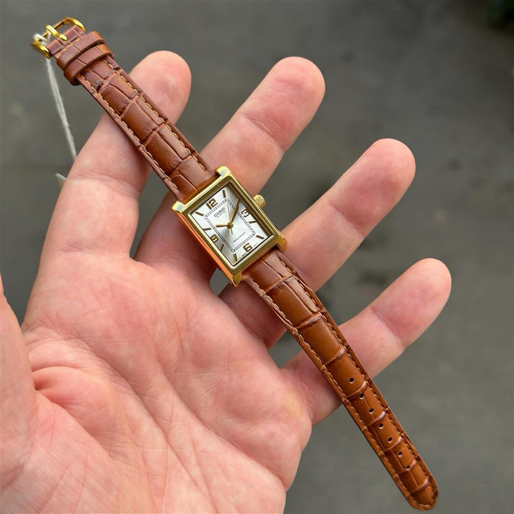 jam tangan casio ltp1234 kulit original laki/wanita