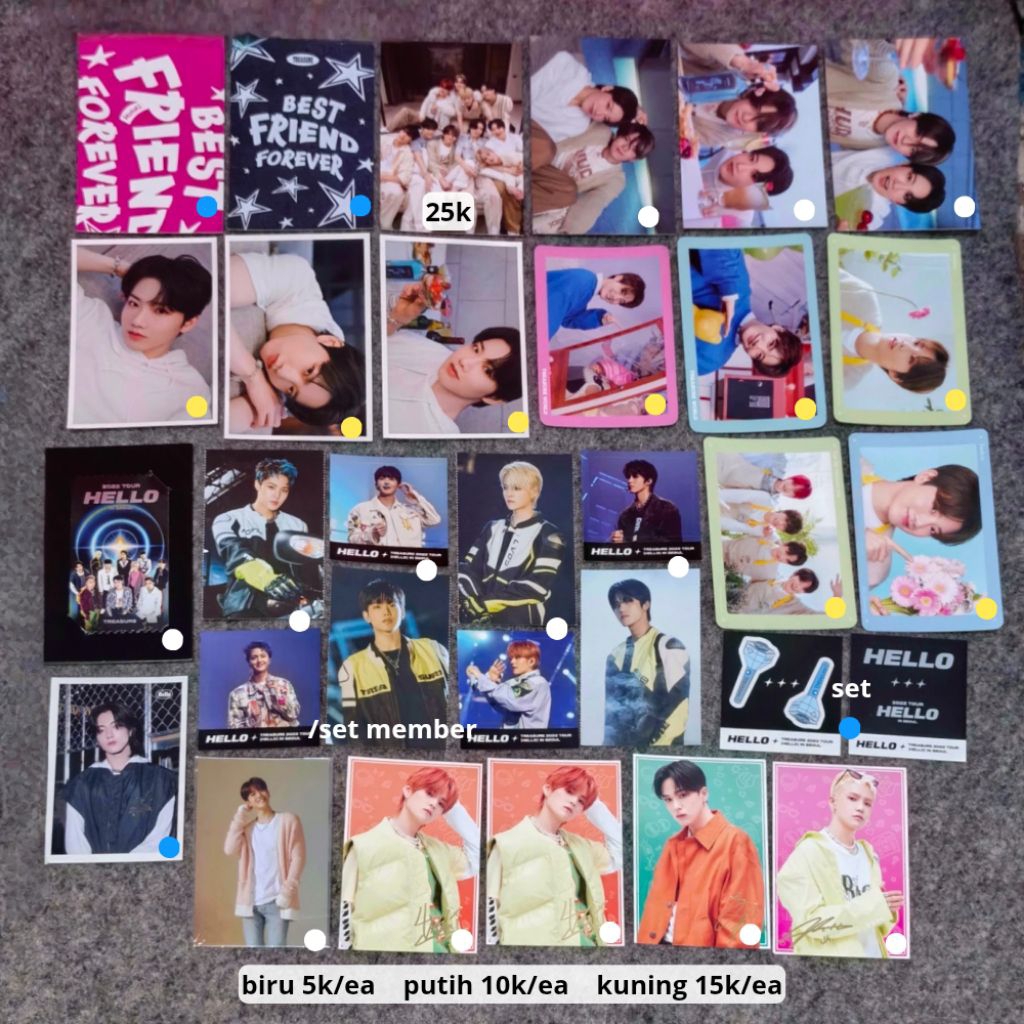 [WAJIB CO BUNGKUS] SALE TREASURE postcard photo stand ticket sticker bff blooming teuday hello kit t