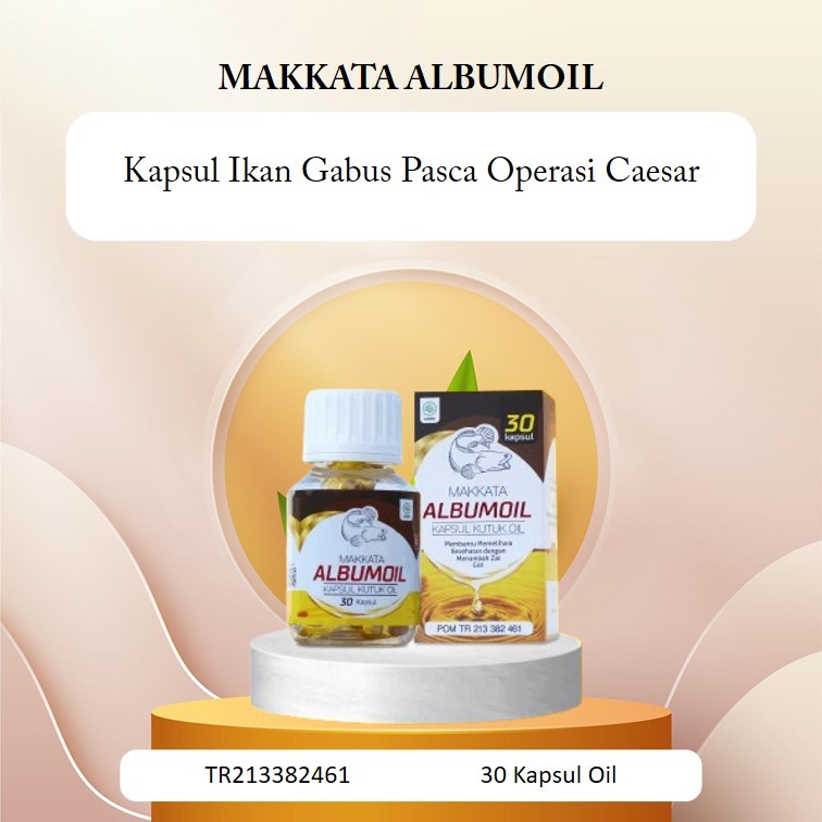 MAKKATA ALBUMOIL Minyak Ikan Gabus Original Kapsul Ikan Gabus Pasca Operasi Caesar
