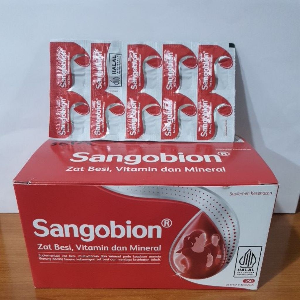 sangobion kapsul 1papan 10 kapsul multivitamin dan mineral pada keadaan anemia dan menjaga kesehatan