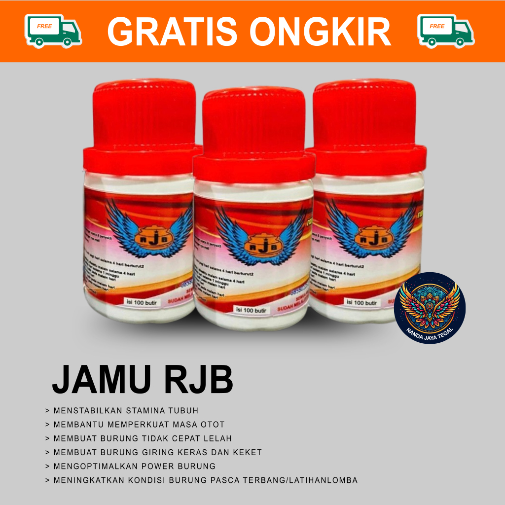 JAMU RJB ORIGINAL MERPATI PIL RJB JAMU HERBAL MERPATI DOPING BURUNG MERPATI BALAP GIRING KEKET ISI 1