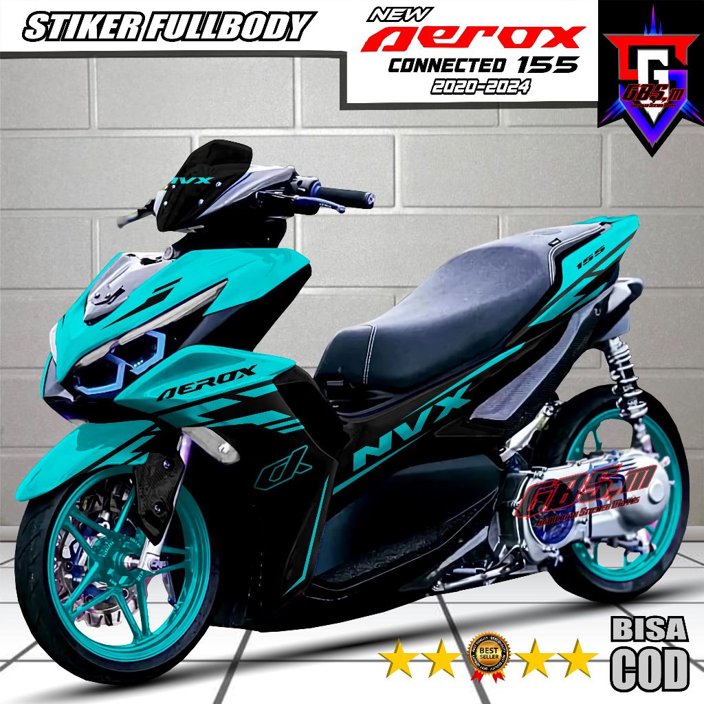 Decal All New Aerox 155 Connected 2021 - 2024 Fullbody Sticker Dekal Aerox 155 New Livery List Nvx