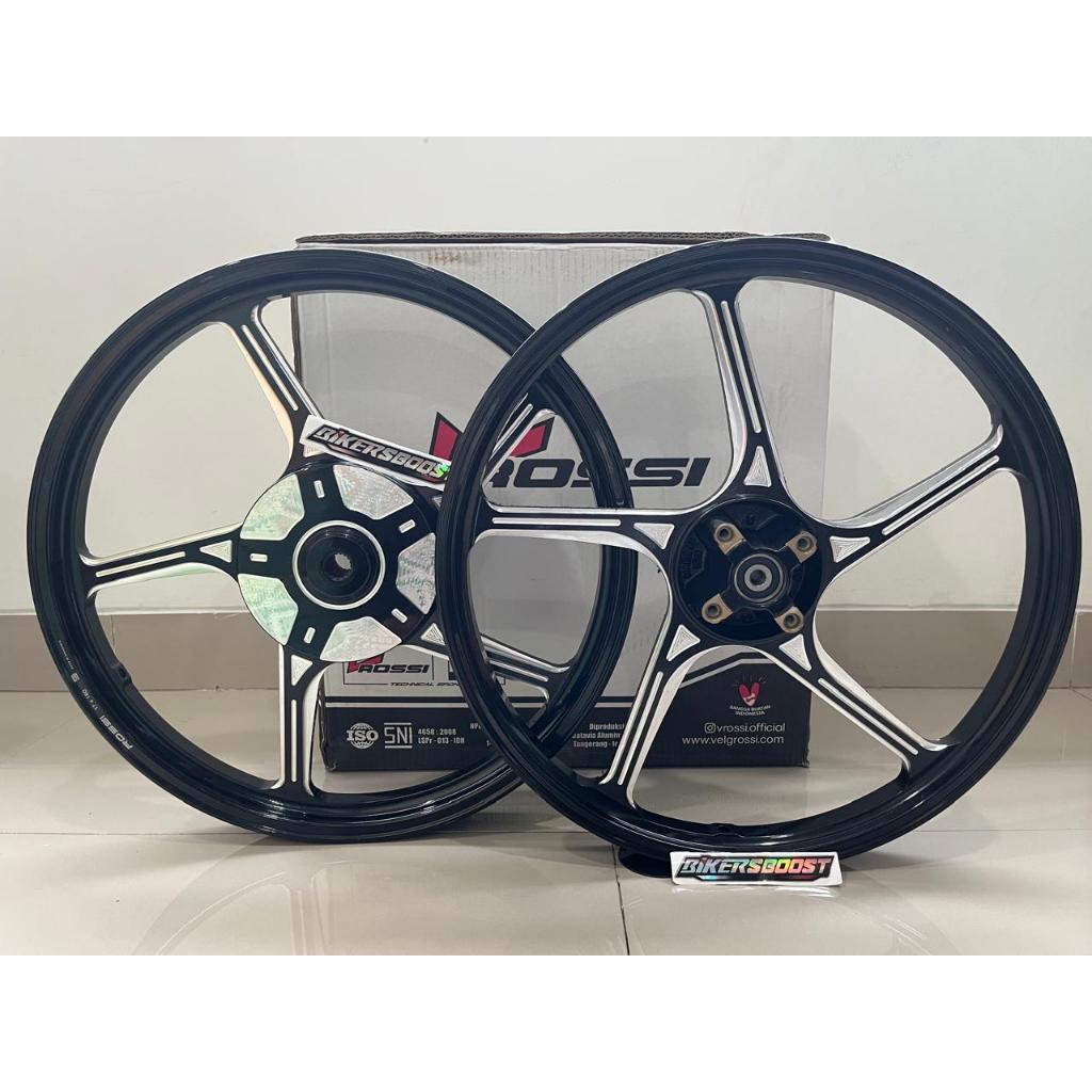 VELG VROSSI SPRINT PRIME X MODEL ENKEI P5 MIO SPORTY MIO SMILE MIO SOUL V Rossi RING 17 BLACK CHROME