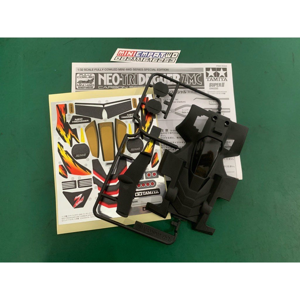 tamiya mini 4wd body neo tridagger zmc carbon