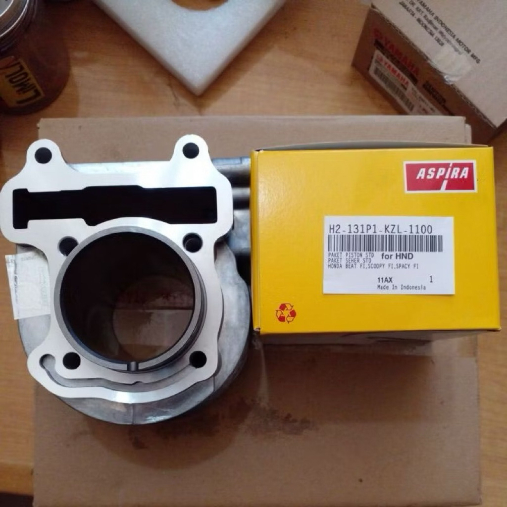 KZL Silinder Cylinder Blok Komplit set Beat fi injeksi Scoopy FI Spacy Stater Kasar KZL ASPIRA asli