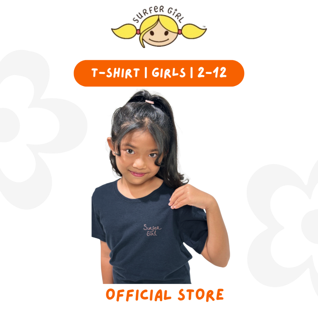 Surfer Girl Summer Surf I Love Bali Girls Navy Tee | Surfer Girl Bali | Kaos Surfer Girl | T-shirt A