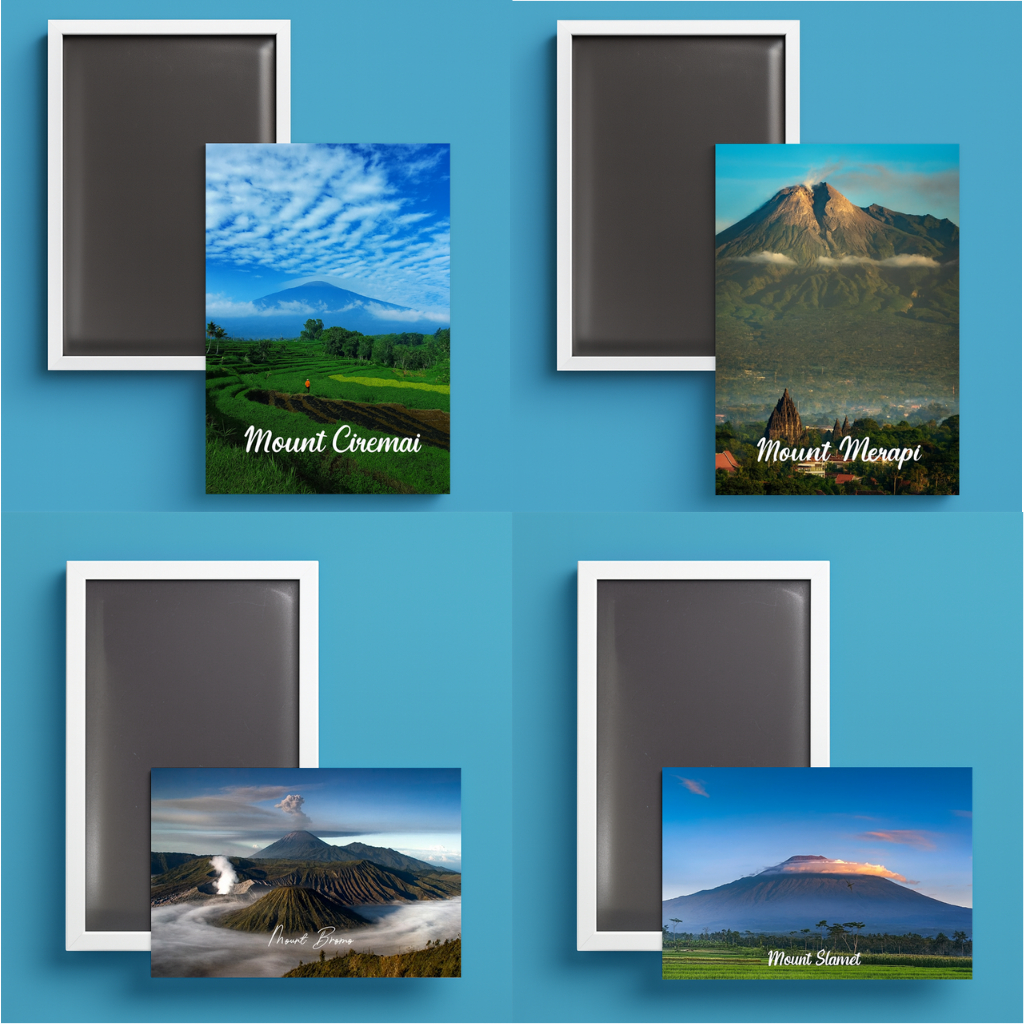 Souvenir Oleh Oleh Magnet Kulkas Pendaki Gunung Bromo Semeru Rinjani Fridge Magnet Tempelan Kulkas